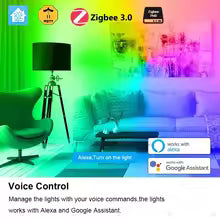 Zigbee 3.0 Smart Led Bulb E27 B22 Lamps RGBCW Works With Alexa Echo Plus Google Home Assistant APP Voice Control 110V 220V 2MQTT